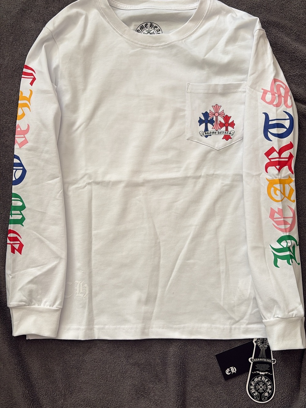 Rainbow chrome heart long sleeve